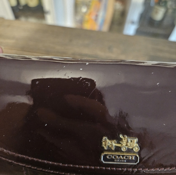Coach Madison Lindsey Satchel With Matching Long Wallet Plum - Picture 10 of 16